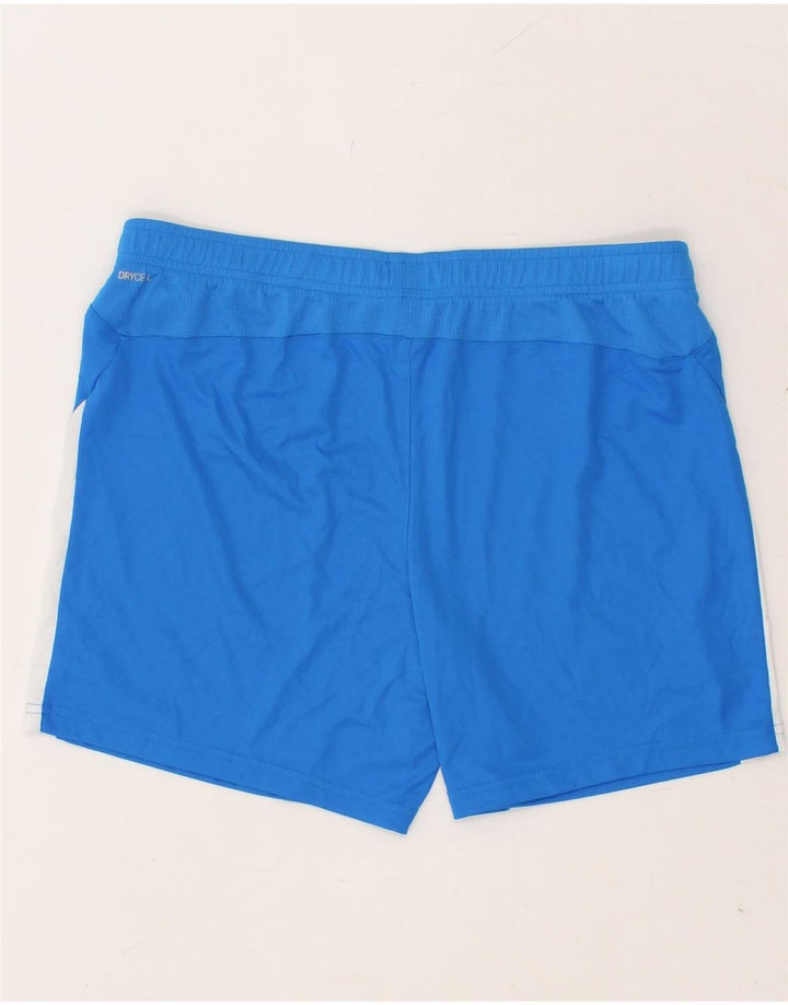 PUMA Womens Sport Shorts UK 14 Large Blue Colourblock Polyester Vintage Puma and Second-Hand Puma from Messina Hembry 