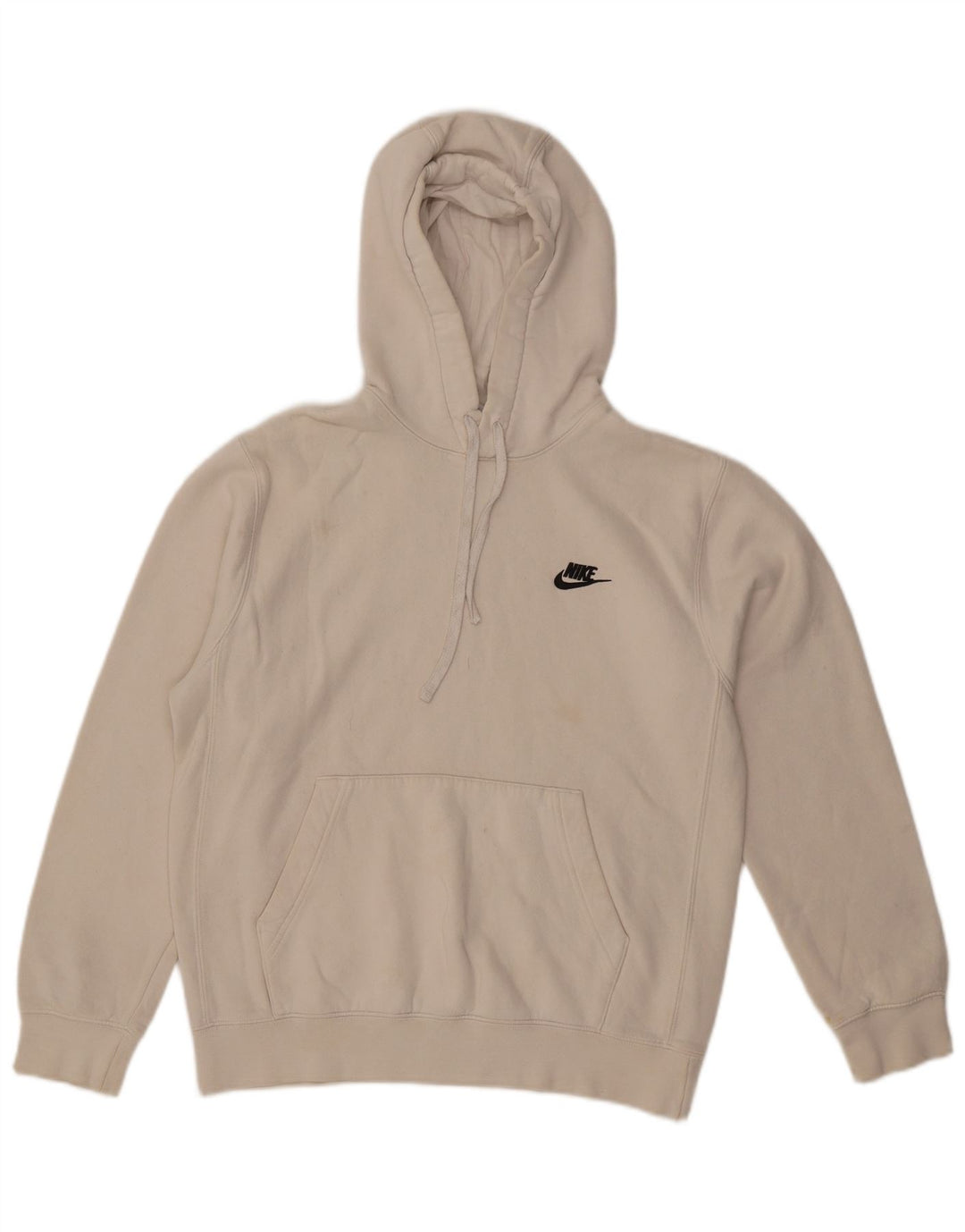 Felpa con cappuccio da uomo Nike Small in cotone bianco