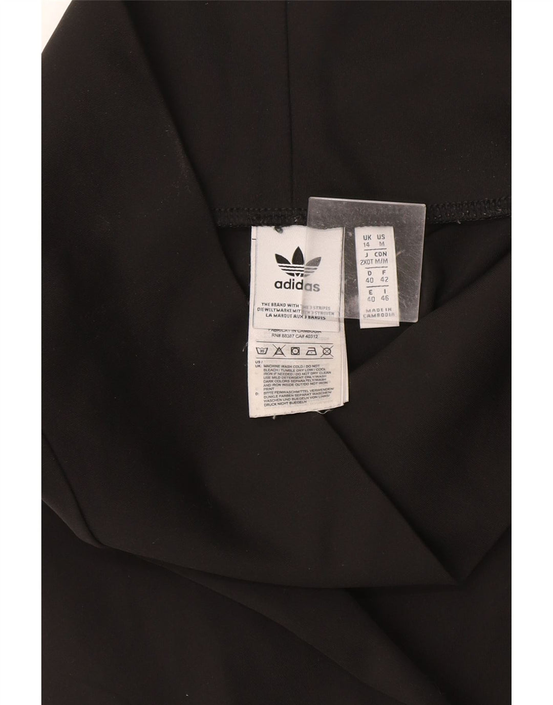Adidas Dame Grafiske Leggings UK 14 Large Sort Polyester