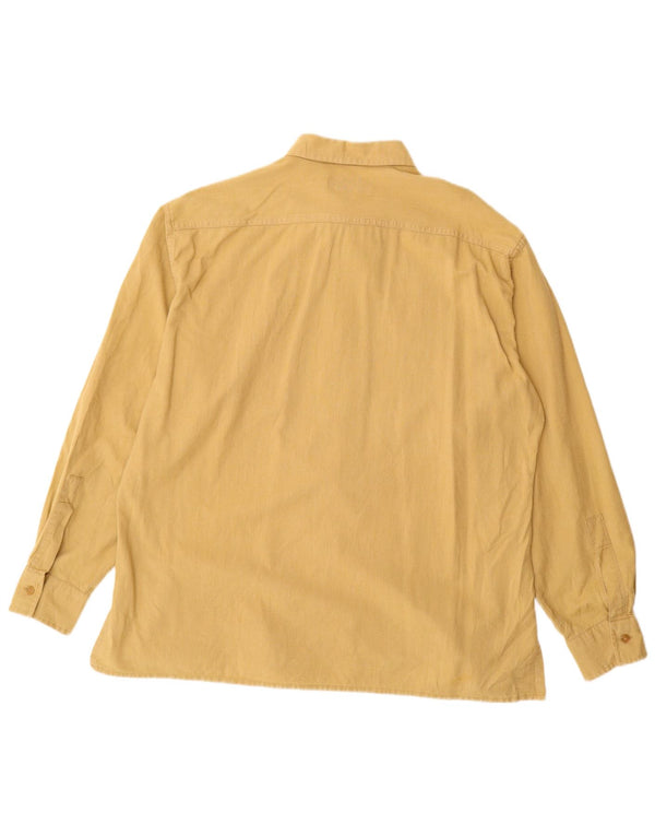 Replay Mens Shirt Large Yellow Cotton