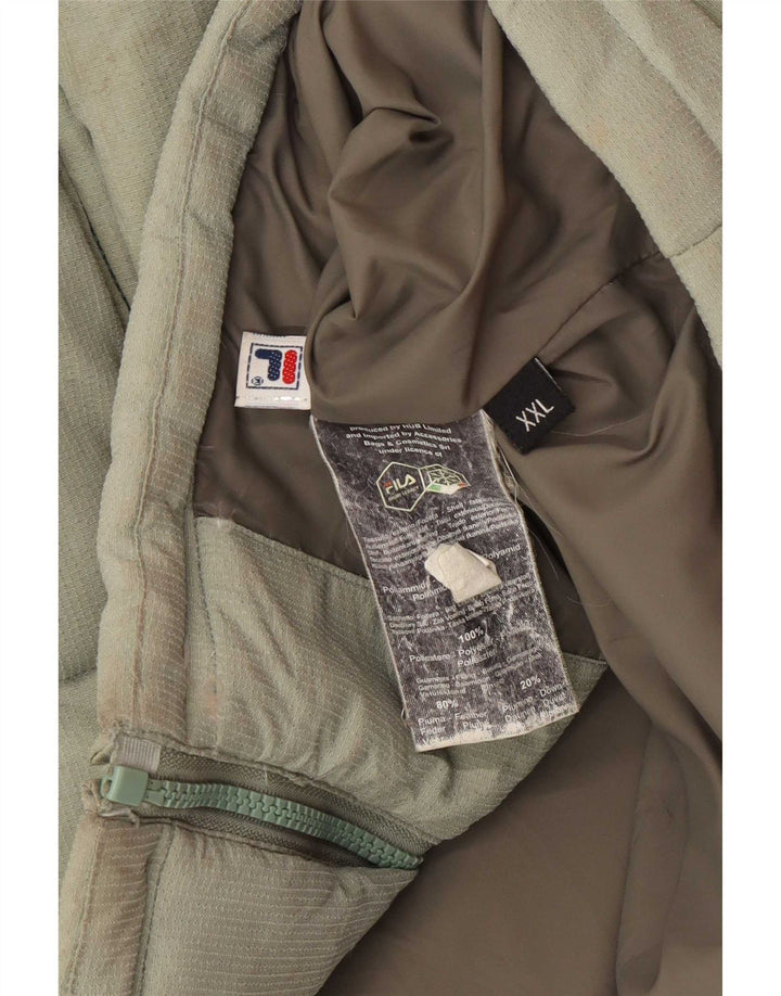 The North Face Mens Padded Jacket UK 44 2XL Green Polyamide