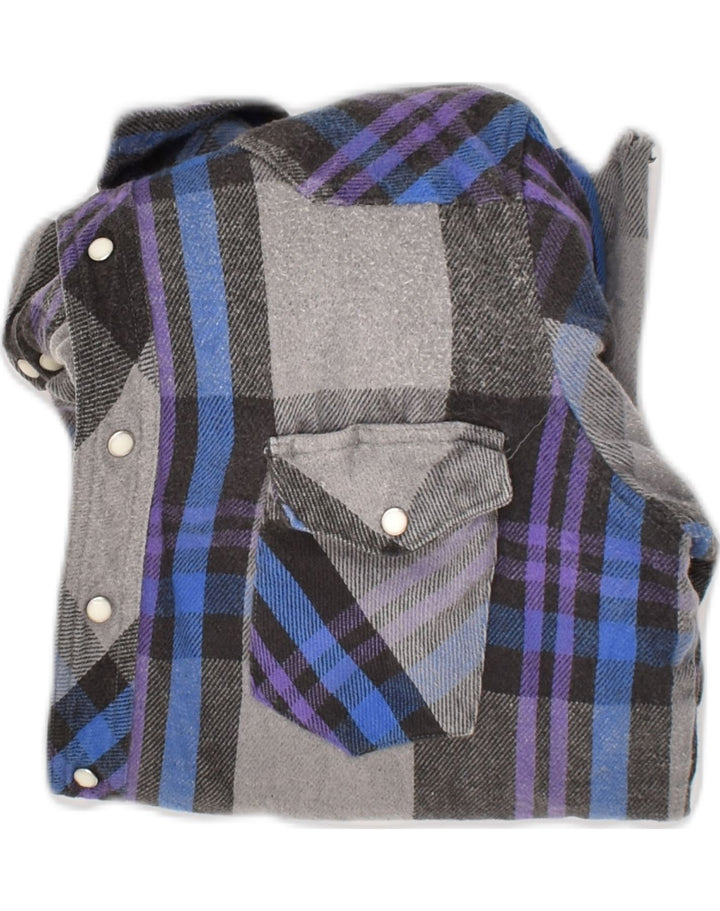 WRANGLER Mens Shirt Size 16 1/2 Large Grey Check Cotton Vintage Wrangler and Second-Hand Wrangler from Messina Hembry 