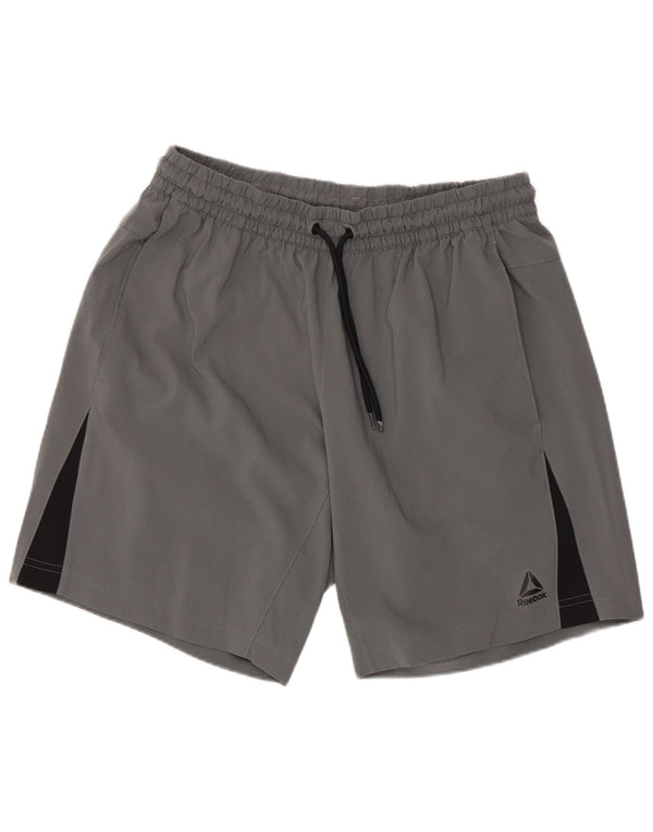 Reebok Mens Regular Sport Shorts Medium Grey Polyester Sports