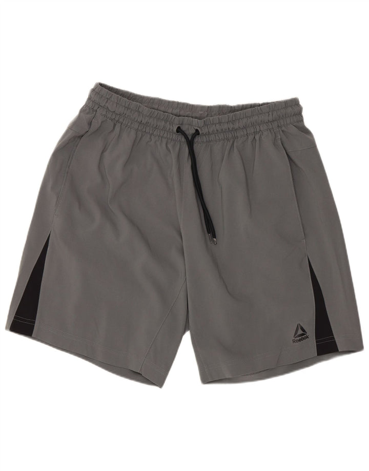 Reebok Mens Regular Sport Shorts Medium Grey Polyester Sports