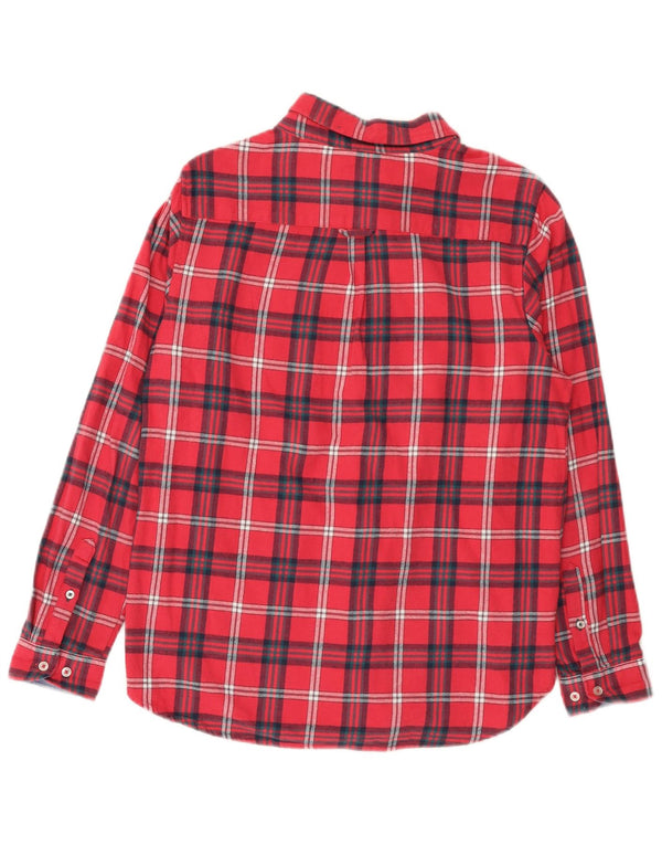 Crew Clothing Ženska flanelska košulja opuštenog kroja UK 12 srednje crvena karirana