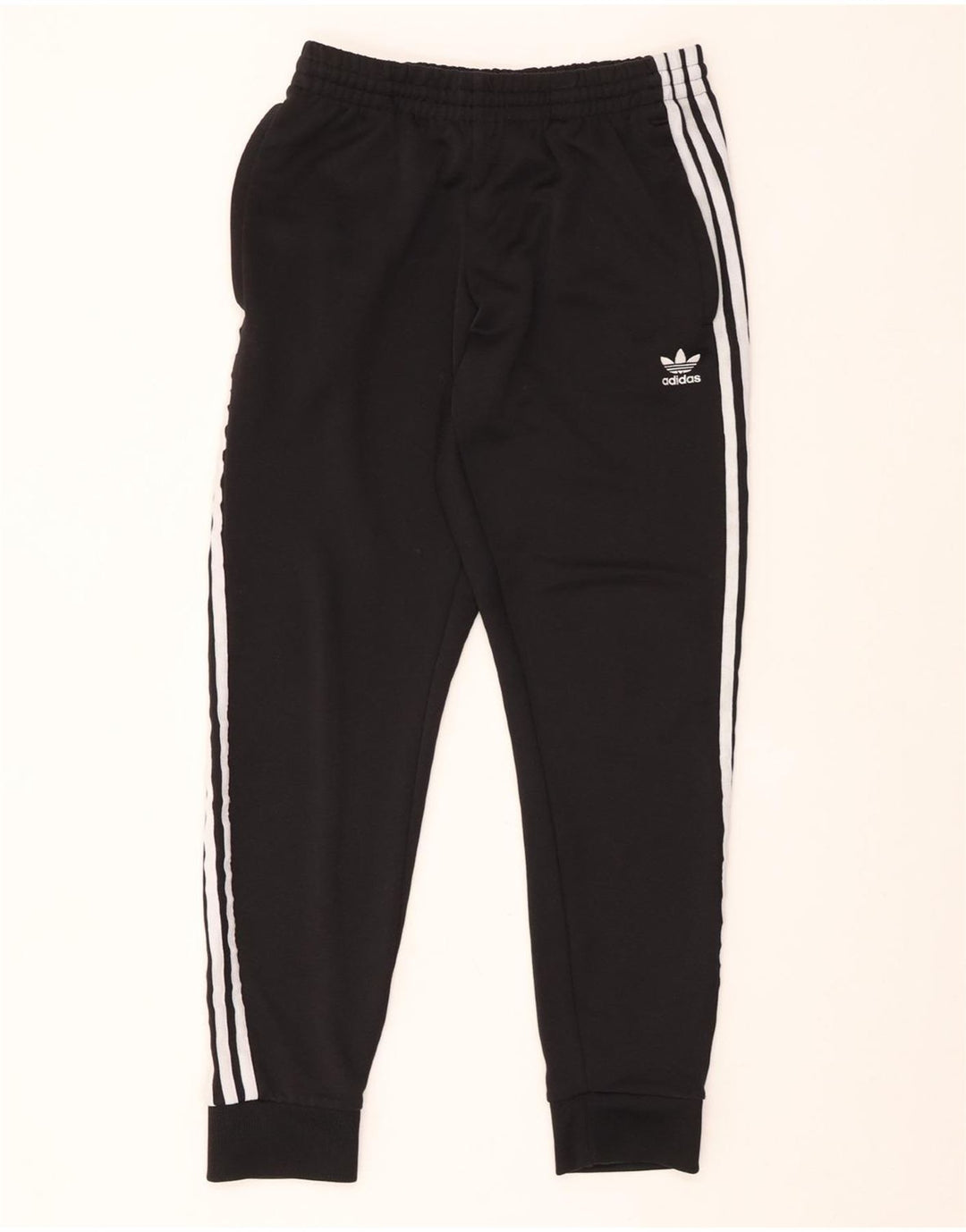 ADIDAS Womens Tracksuit Trousers Joggers UK 14 Medium Black Polyester