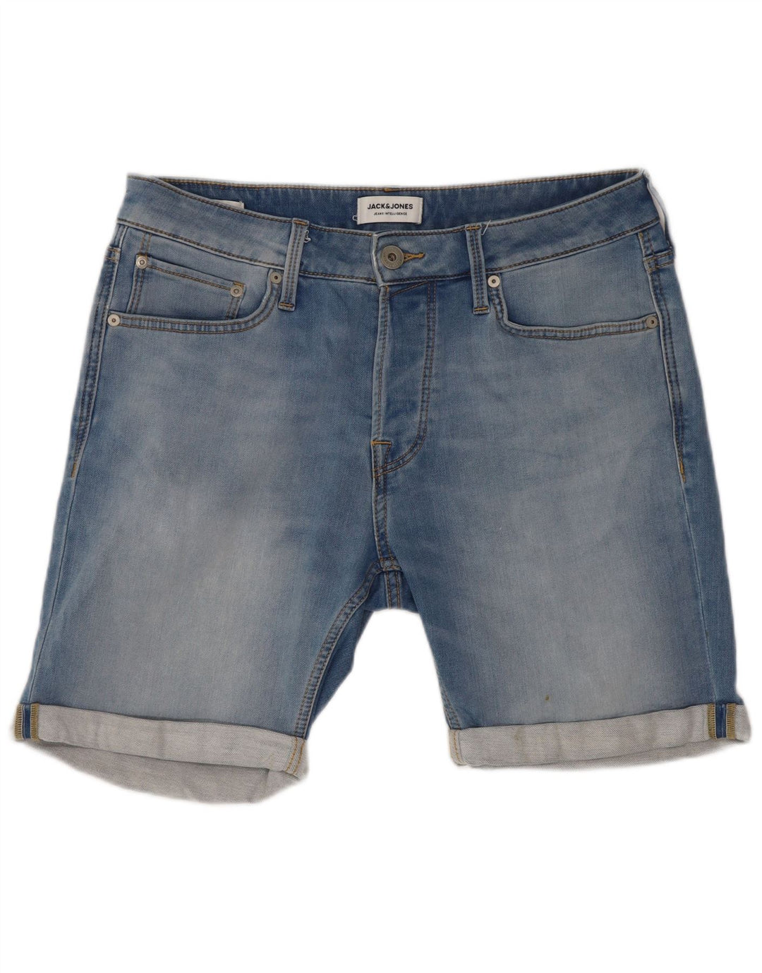 Pantaloncini di jeans da uomo Jack & Jones medi W32 cotone blu