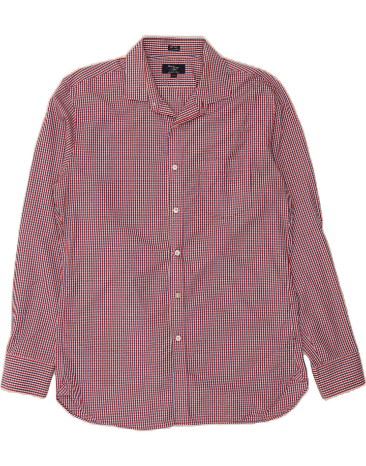 J. CREW Mens Shirt Size 16 1/2 Large Red Check Cotton 80s Vintage J. Crew and Second-Hand J. Crew from Messina Hembry 