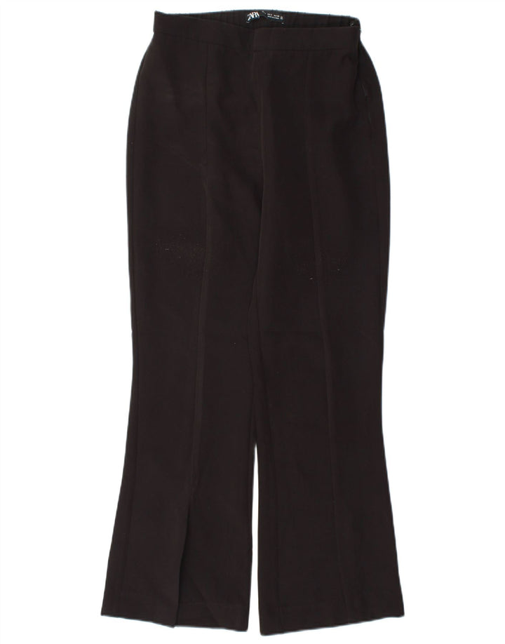 Zara Womens Bootcut Casual Trousers Small W26 L26 Black Polyester