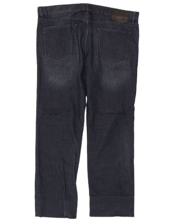 Hugo Boss Mens Straight Jeans W38 L31 Navy Blue Cotton