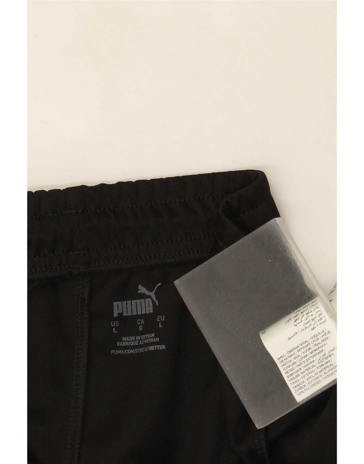 Puma Mens Graphic Tracksuit Trousers Joggers Large Black Polyester