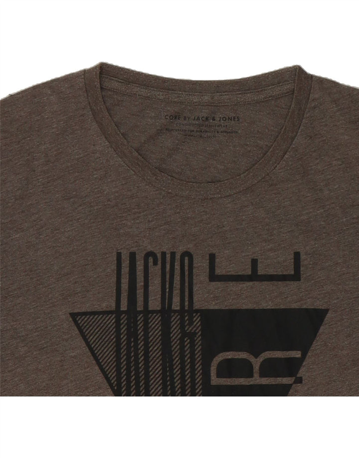 JACK & JONES Mens Graphic T-Shirt Top XL Grey Vintage Jack & Jones and Second-Hand Jack & Jones from Messina Hembry 