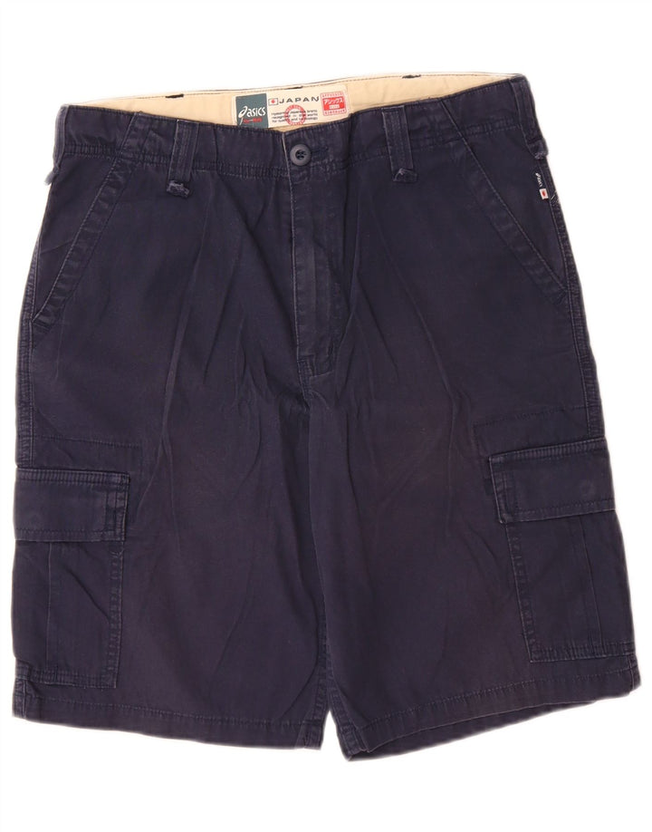 Pantaloncini cargo da uomo Asics IT 46 Small W30 cotone blu navy