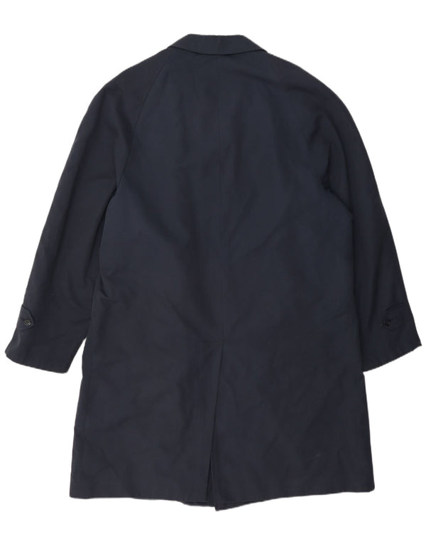 Dhobi Herre Overfrakke UK 38 Medium Navy Blue Polyester