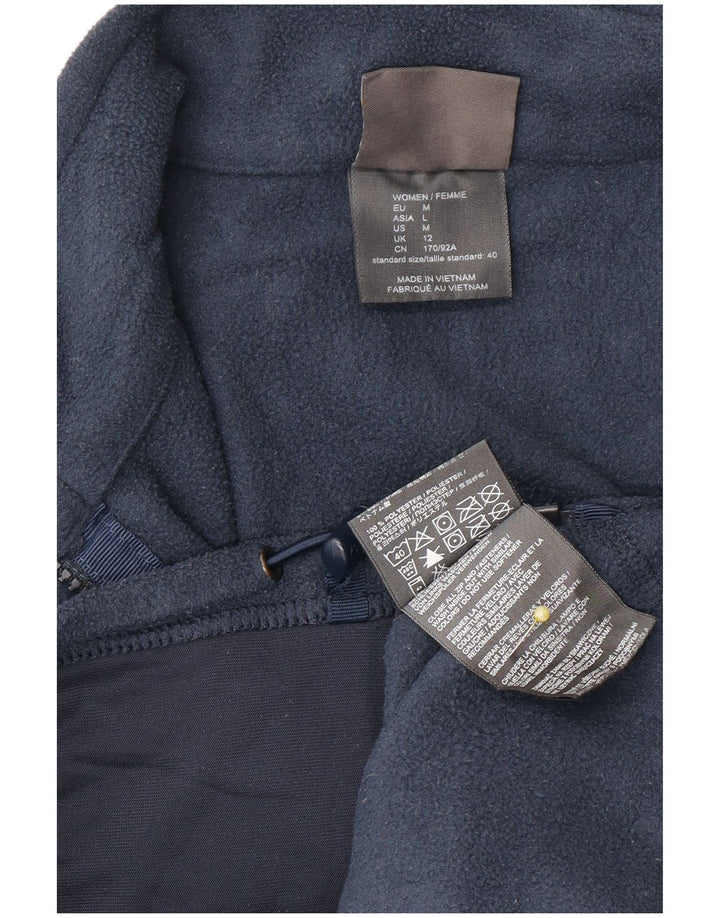 Jack Wolfskin Womens Fleece Jacket UK 12 Medium  Navy Blue Polyester
