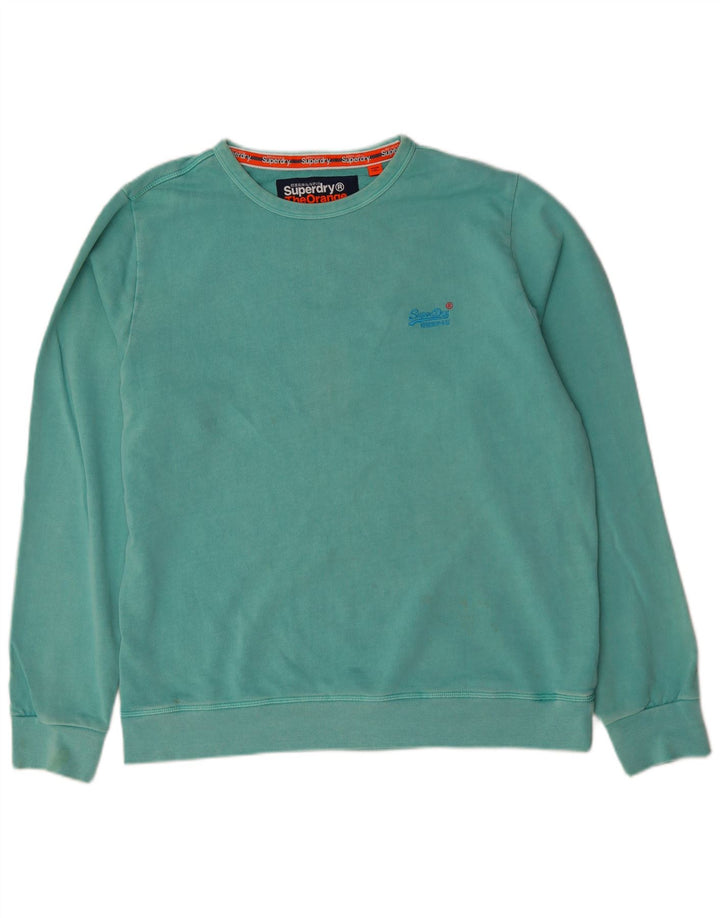 Superdry Mens Sweatshirt Jumper 3XL Green Cotton