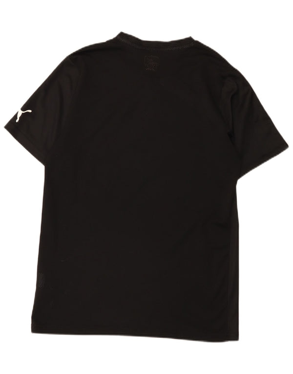Puma Mens T-Shirt Top Medium Black Colourblock Polyester