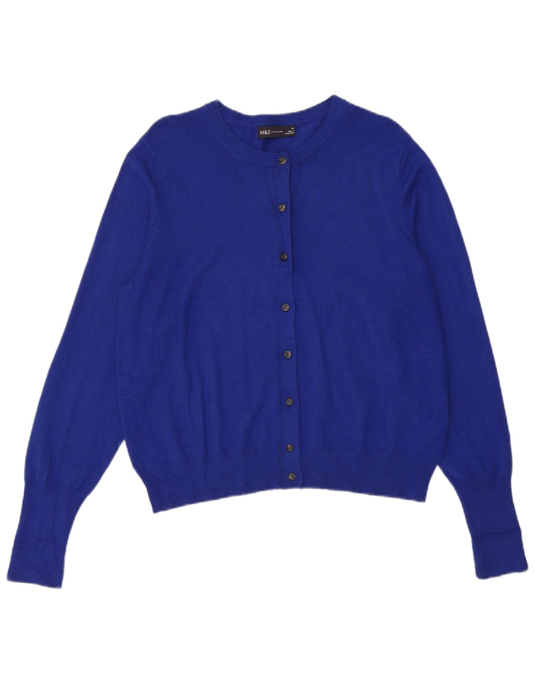 Marks & Spencer dame cardigan sweater UK 14 Medium Blue Viscose