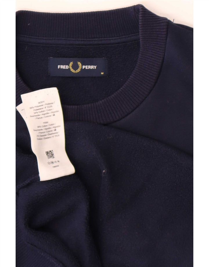 Fred Perry Ανδρικό γραφικό φούτερ Jumper Medium Navy Blue Polyester