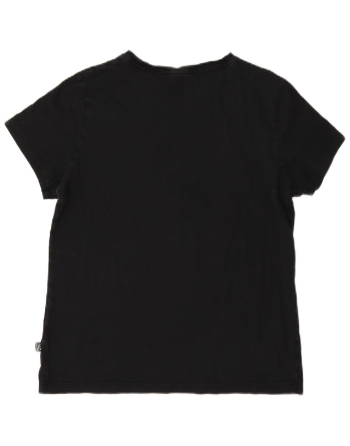 Puma Womens Graphic T-Shirt Top UK 14 Medium Black
