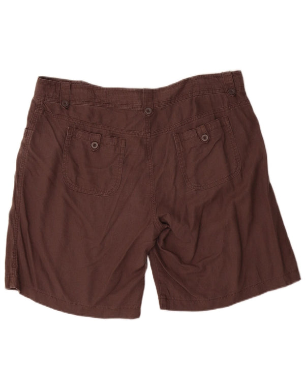 Marks & Spencer Γυναικεία Casual Σορτς UK 16 Large W36 καφέ λευκά είδη