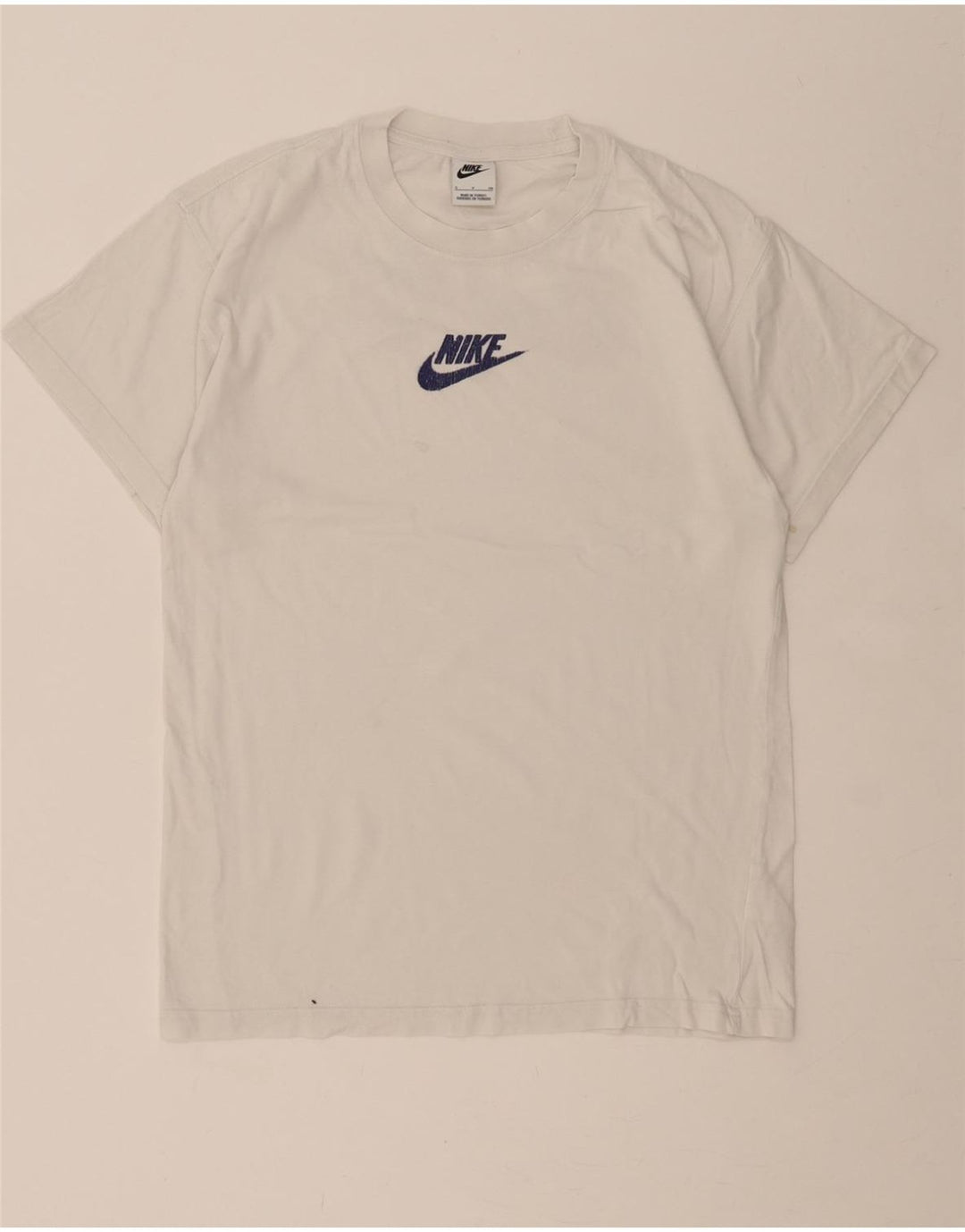 NIKE Mens Graphic T-Shirt Top Small White Cotton Vintage Nike and Second-Hand Nike from Messina Hembry 