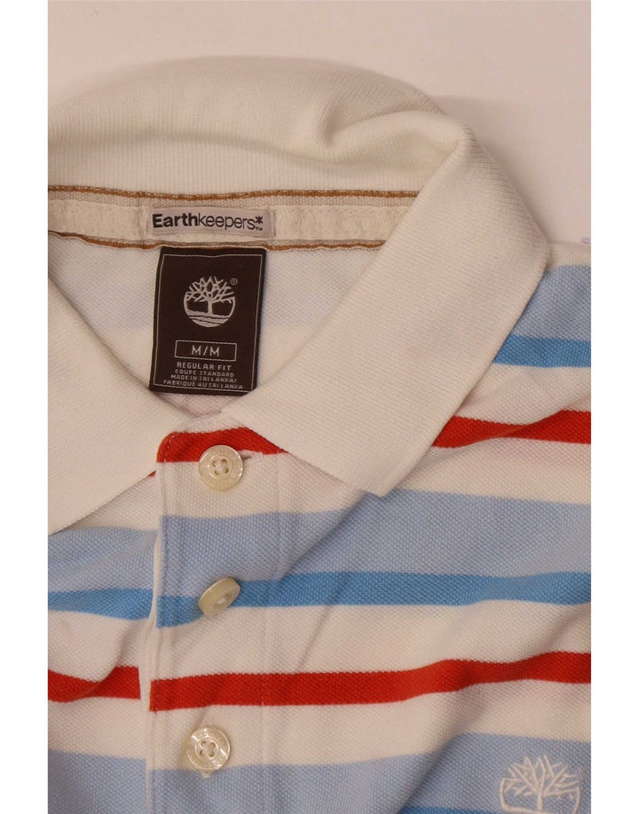 Timberland Mens Regular Fit Polo Shirt Medium Multicoloured Striped