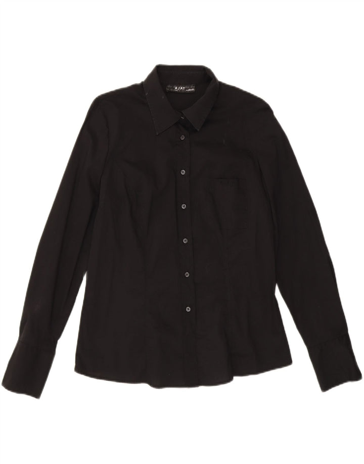 LIU JO Womens Shirt IT 46 Large Black Cotton Vintage Liu Jo and Second-Hand Liu Jo from Messina Hembry 