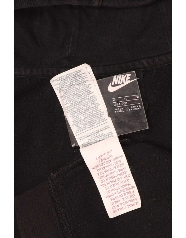Nike Jungen-Kapuzenpullover mit Reißverschluss, 13–14 Jahre, XL, schwarze Baumwolle