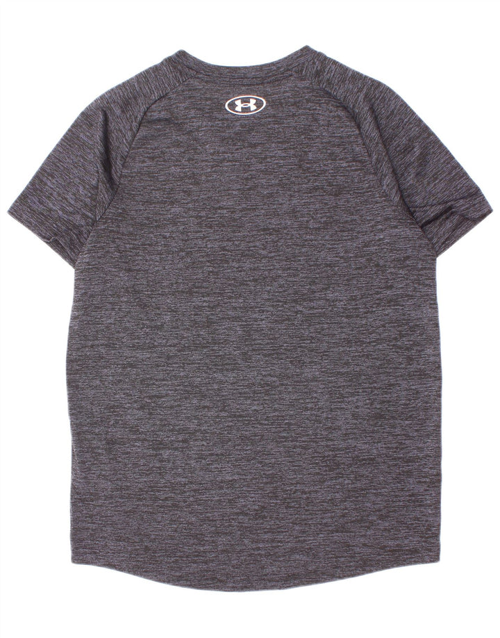 Under Armour Boys T-Shirt Top 9-10 Years Medium Grey Flecked Polyester
