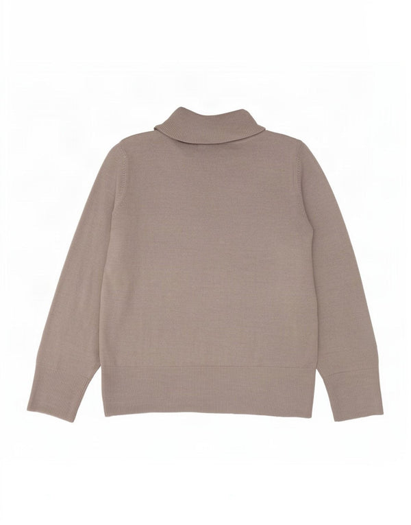 Marks & Spencer Womens Roll Neck Jumper Sweater UK 12 Medium Grey