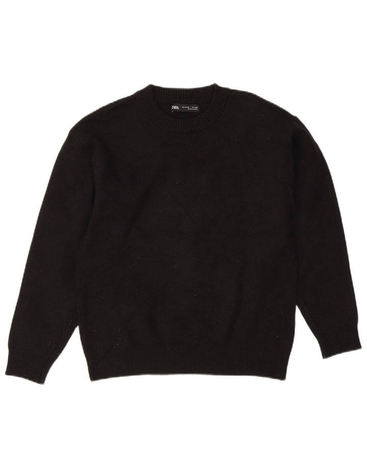 Zara Boys Crew Neck Jumper Sweater 9-10 Years Black