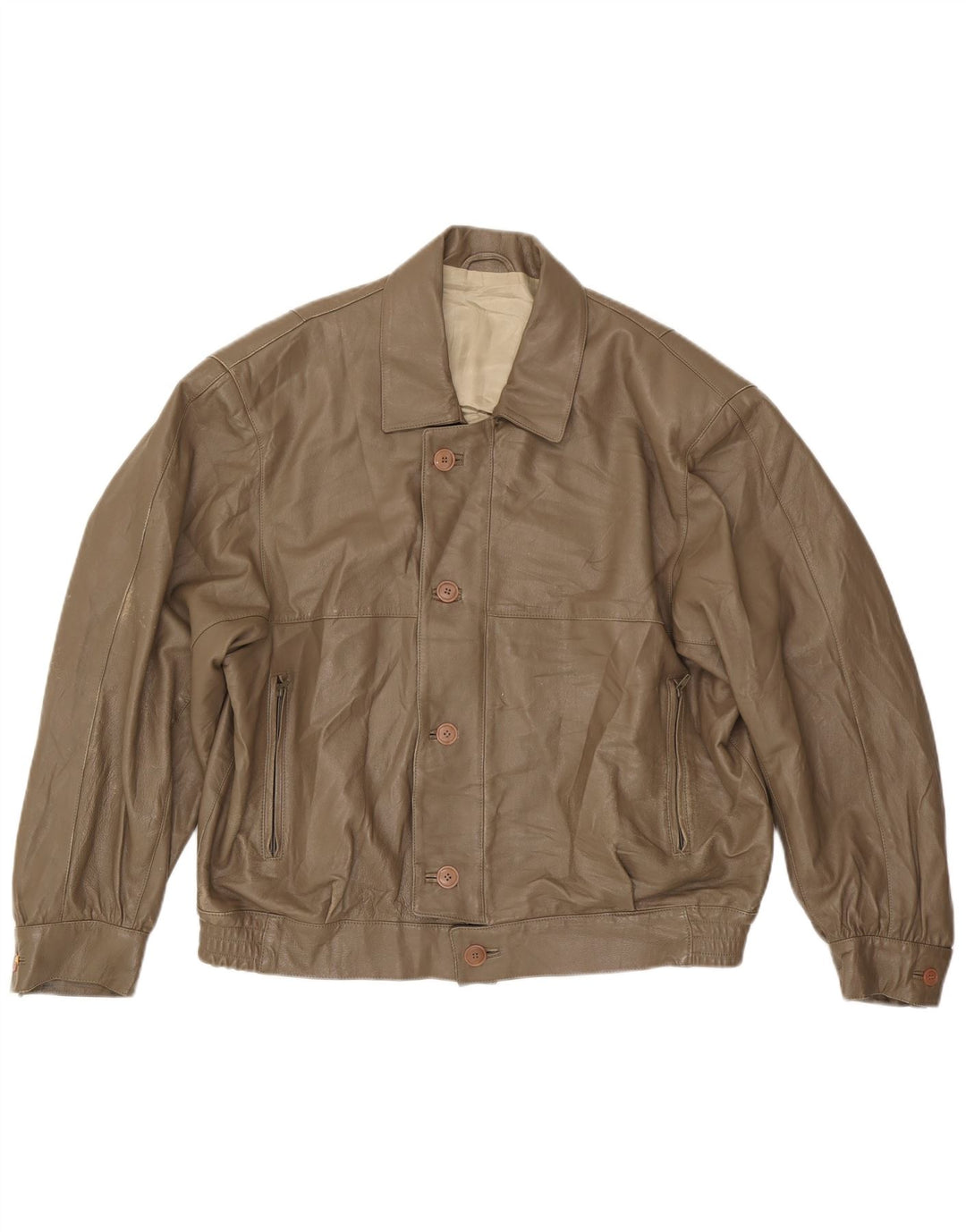 Anfor Herre Læderjakke IT 58 2XL Brun