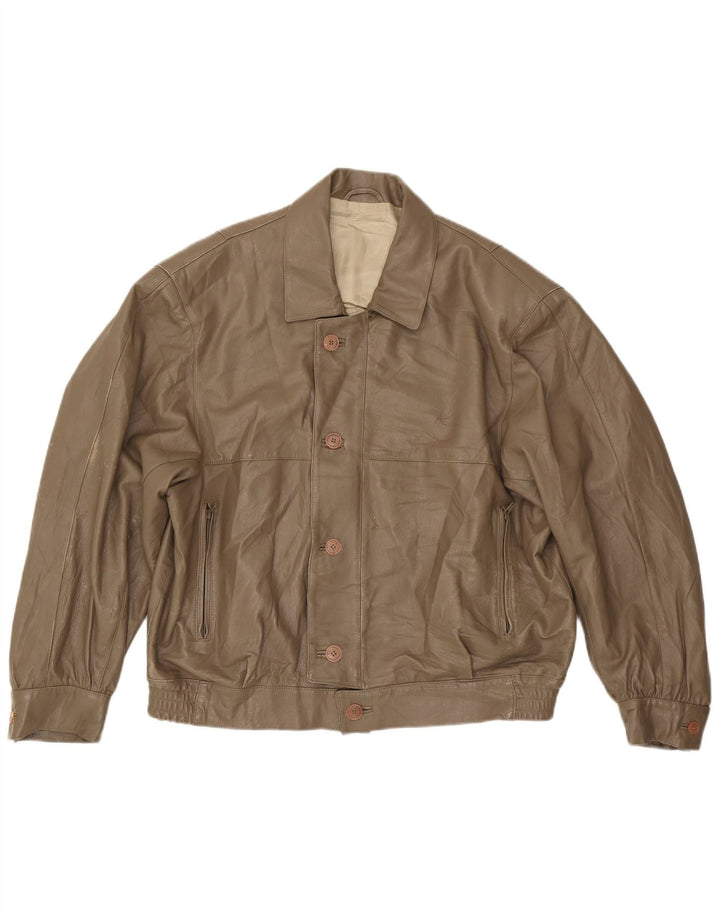 Anfor Herre Læderjakke IT 58 2XL Brun