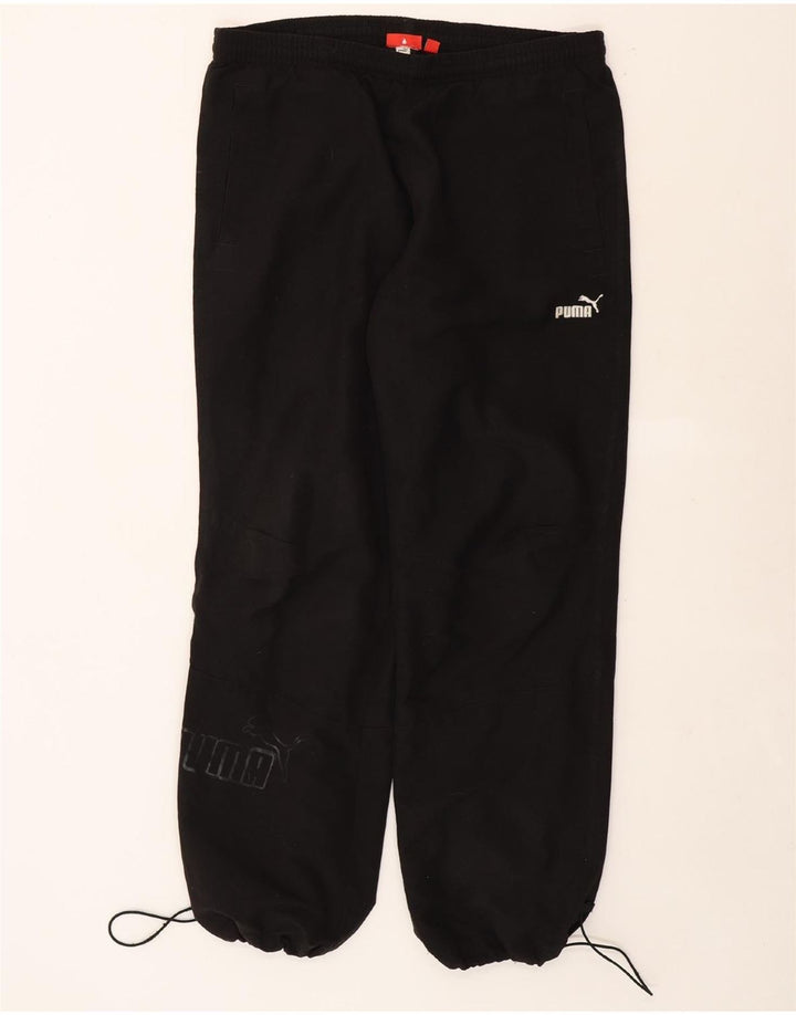 PUMA Mens Graphic Tracksuit Trousers Joggers Medium Black Vintage Puma and Second-Hand Puma from Messina Hembry 