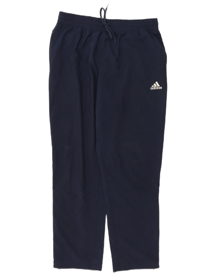 Adidas Mens Tracksuit Trousers Large  Navy Blue Polyester