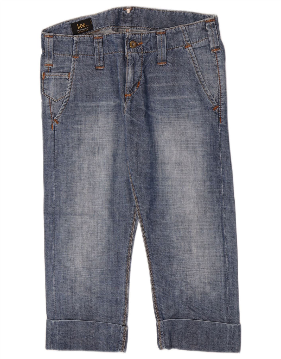 Lee Womens Key West Capri Jeans W29 L21 Blue Cotton