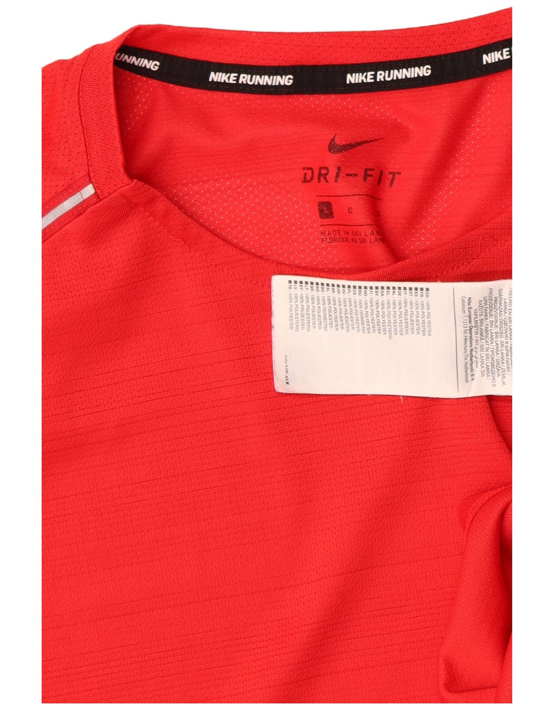 Nike Mens Dri Fit T-Shirt Top Large Red Polyester
