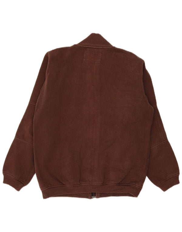 Champion Mens Tracksuit Top Jacket Medium Brown Cotton