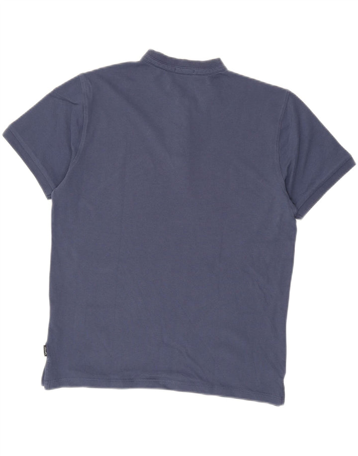 LIU JO Mens Polo Shirt Medium Navy Blue Cotton