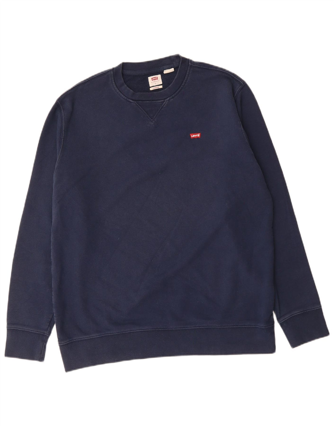 LEVI'S Mens Standard Fit Sweatshirt Jumper Large Navy Blue Cotton