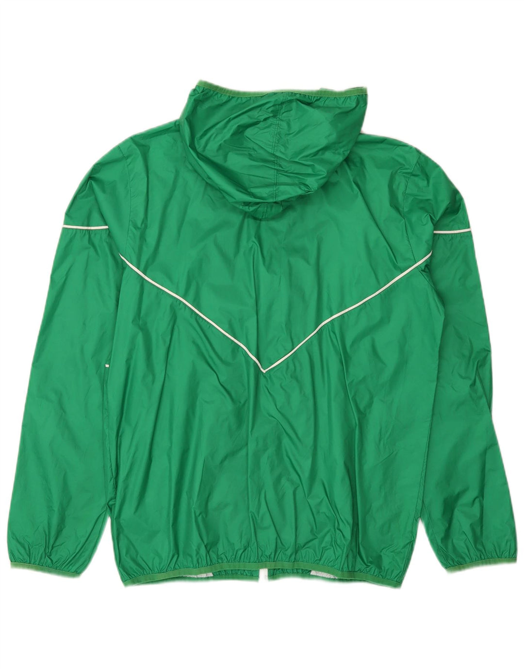 Adidas Mens Hooded Rain Jacket UK 38 Medium Green Nylon