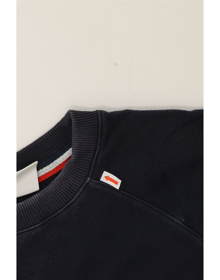 CHAMPION Womens Oversized Graphic Sweatshirt Jumper UK 14 Medium Navy Blue Vintage Champion and Second-Hand Champion from Messina Hembry 