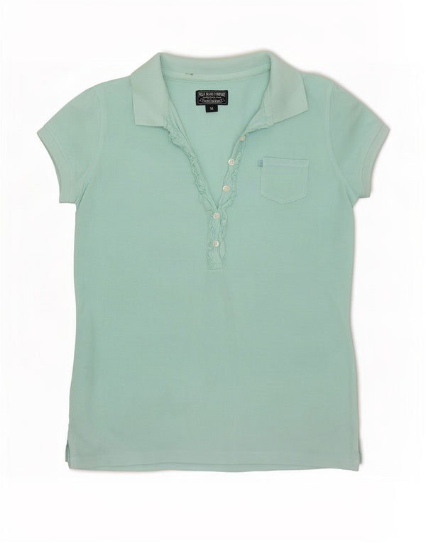Ralph Lauren Damen Poloshirt UK 12 Medium Türkis Baumwolle