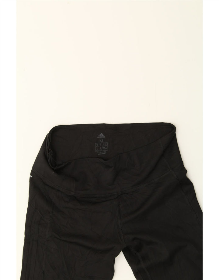 ADIDAS Womens Climalite Leggings UK 12/14 Medium  Black Polyester Vintage Adidas and Second-Hand Adidas from Messina Hembry 
