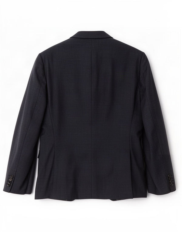 Jaqueta blazer masculina Hugo Boss com 2 botões Reino Unido 52 XL azul marinho xadrez lã