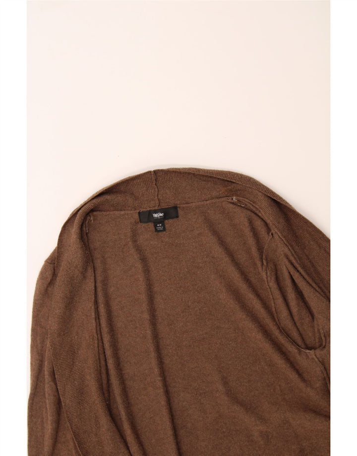 MOSSIMO Womens Open Cardigan Sweater UK 12 Medium Brown Nylon Vintage Mossimo and Second-Hand Mossimo from Messina Hembry 