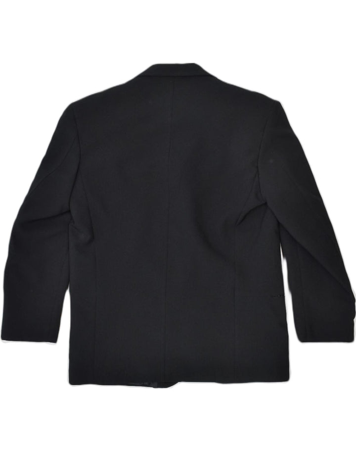 VINTAGE Womens 3 Button Blazer Jacket IT 44 Medium Black Polyester | Vintage | Thrift | Second-Hand | Used Clothing | Messina Hembry 