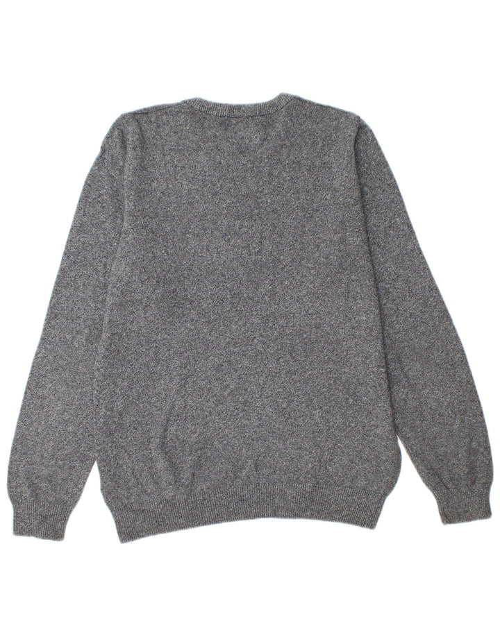 Marks & Spencer Mens Crew Neck Jumper Sweater Small Grey Flecked Cotton
