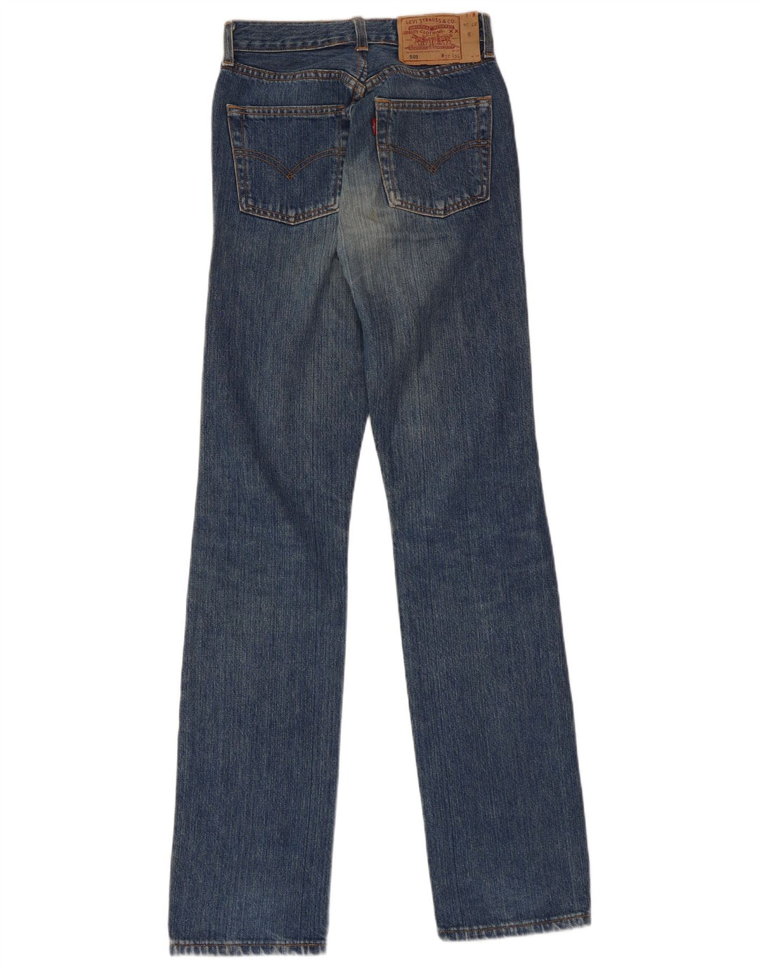 LEVI'S Womens 501 Straight Jeans W37 L34 Blue Cotton
